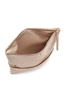Women's Beige Long Chain Strap Braided Clutch Bag | Derimod