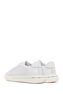 Erkek Beyaz Bağcıklı Deri Sneaker | Derimod