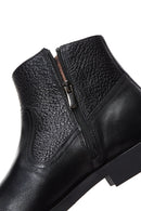 Men's Black Leather Classic Zipper Boots | Derimod