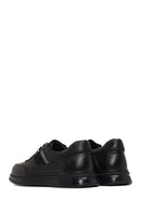 Men's Black Lace-Up Leather Casual Sneaker | Derimod