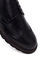 Male Black Lace-up Leather Casual Shoes | Derimod