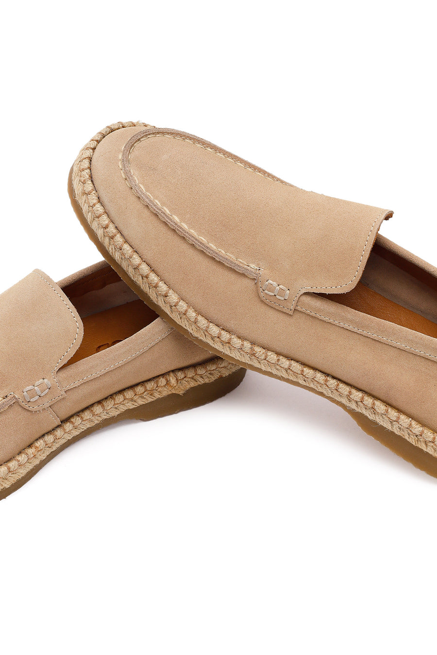 Men's Beige Suede Leather Casual Loafer
