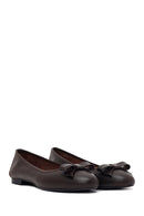 Women's Brown Leather Ballerinas | Derimod