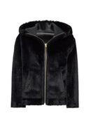 Gardena Women's Black Double-Sided Teddy Coat | Derimod