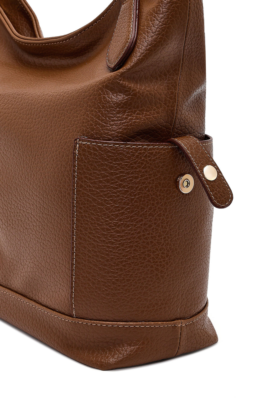 Woman Brown Long-Strap Shoulder Bag