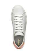 Geox Women's White Spherica Ecub-1 Lace-Up Leather Sneaker | Derimod