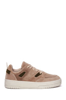 Women's Beige Suede Leather Sneaker | Derimod