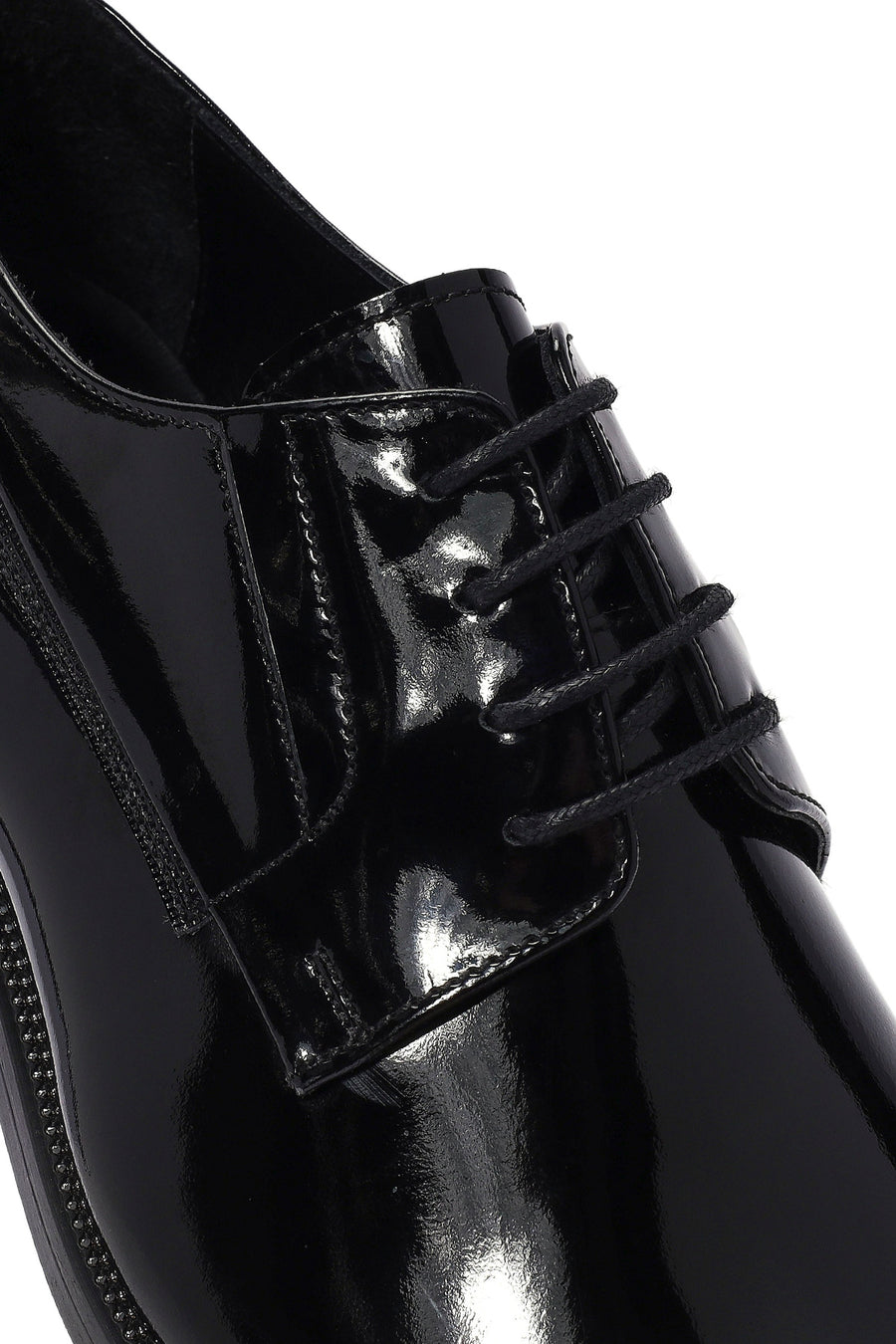 Men's Black Laced Patent Leather Classic Shoes