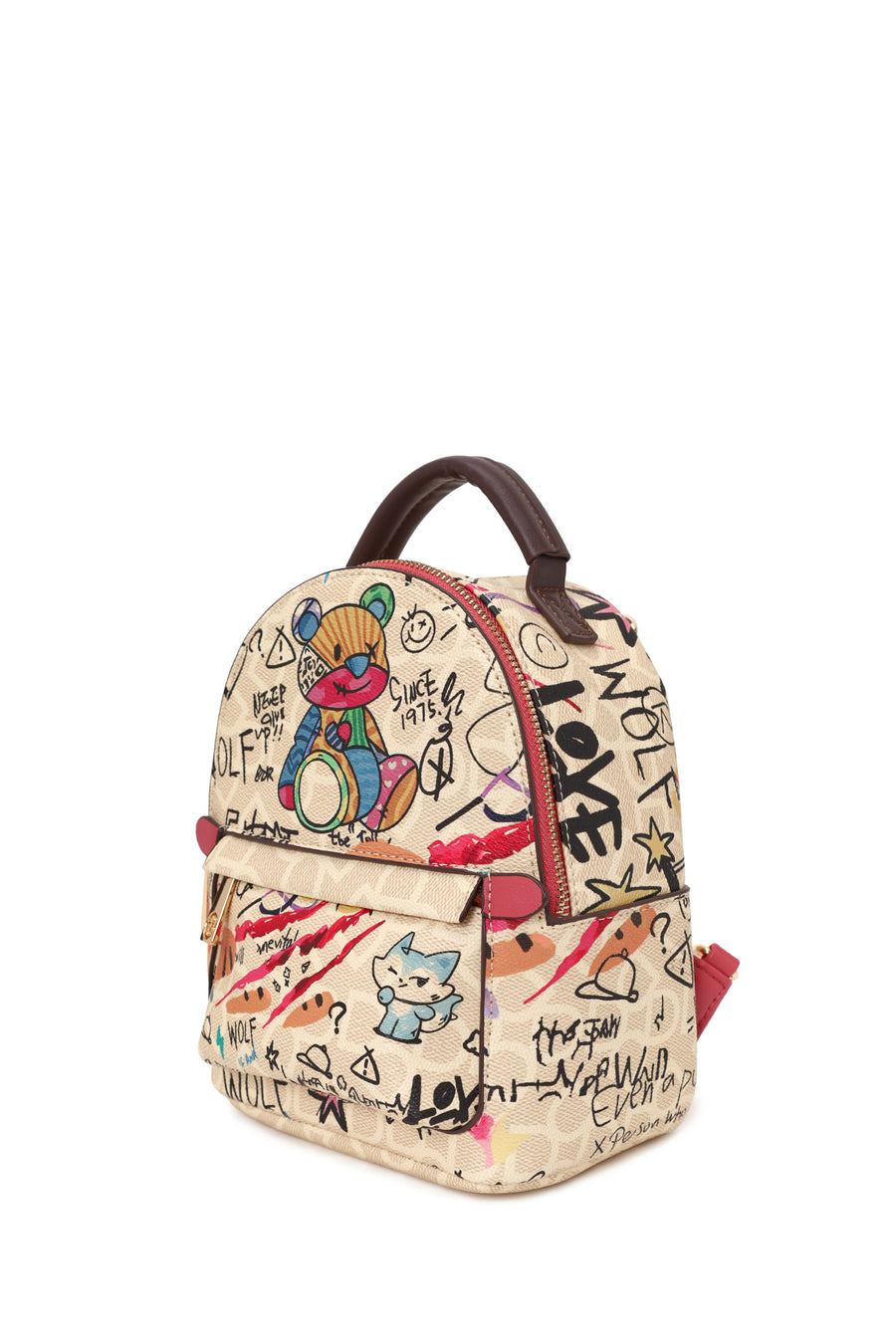 Woman Multicolored Printed Backpack