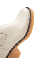 Women's Leather Zippered Heeled Boots | Derimod