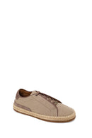 Male Mink Lace-Up Thick-Soled Suede Espadrilles | Derimod