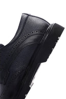 Men's Navy Blue Leather Classic Shoes | Derimod