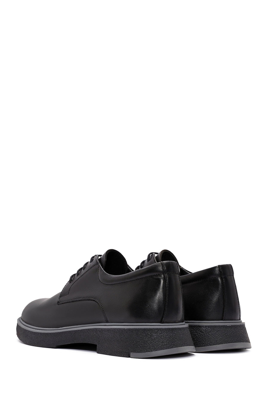 Men's Black Lace Up Leather Casual Shoes