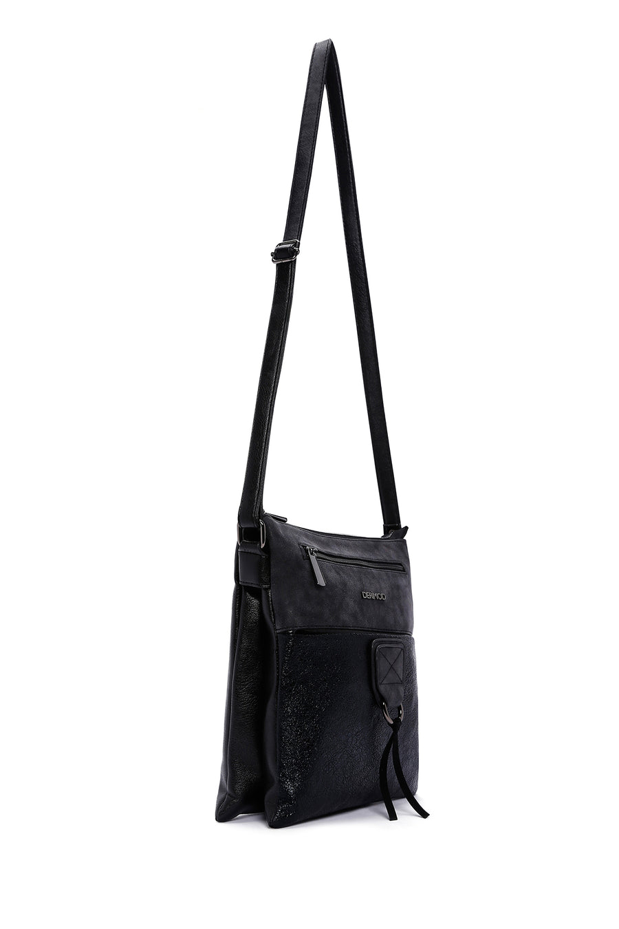 Women's Black Long Strap Crossbody Bag
