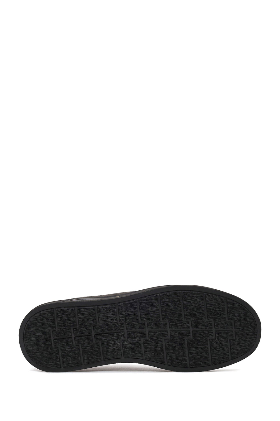 Erkek Gri Bağcıklı Kalın Tabanlı Nubuk Deri Casual Sneaker