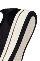 Male Black Lace-Up Thick-Soled Leather Sneaker | Derimod
