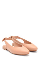 Women's Leather Bow Detailed Ballerinas | Derimod