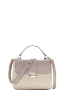 Woman Cream Long Strap Straw Underarm Bag | Derimod
