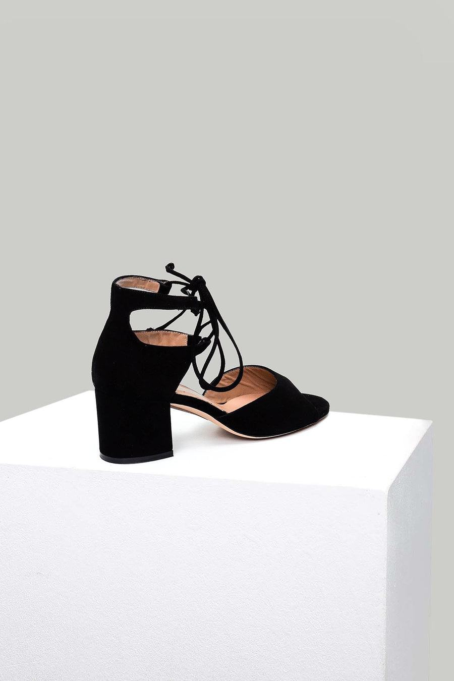 Suede Ankle Strap Women's Heeled Leather Sandals