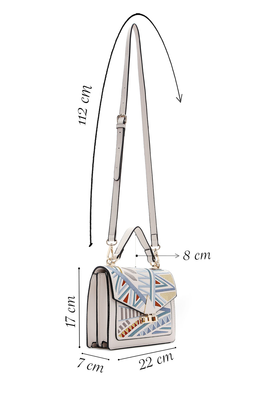 Women's Multi-Colored Printed Long Strap Shoulder Bag