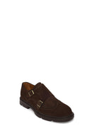 Male Brown Buckled Suede Casual Shoes | Derimod