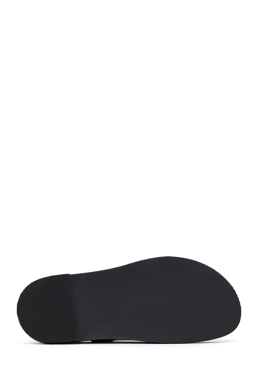 Women's Black Leather Flip-Flop Sandals with Buckle Back