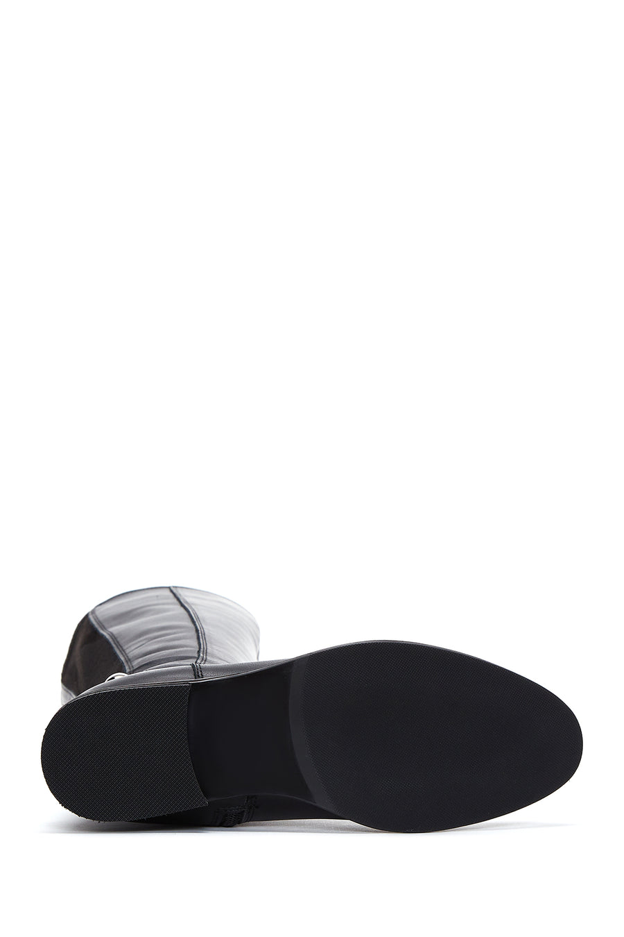 Women's Black Zipper Buckle Detail Boots