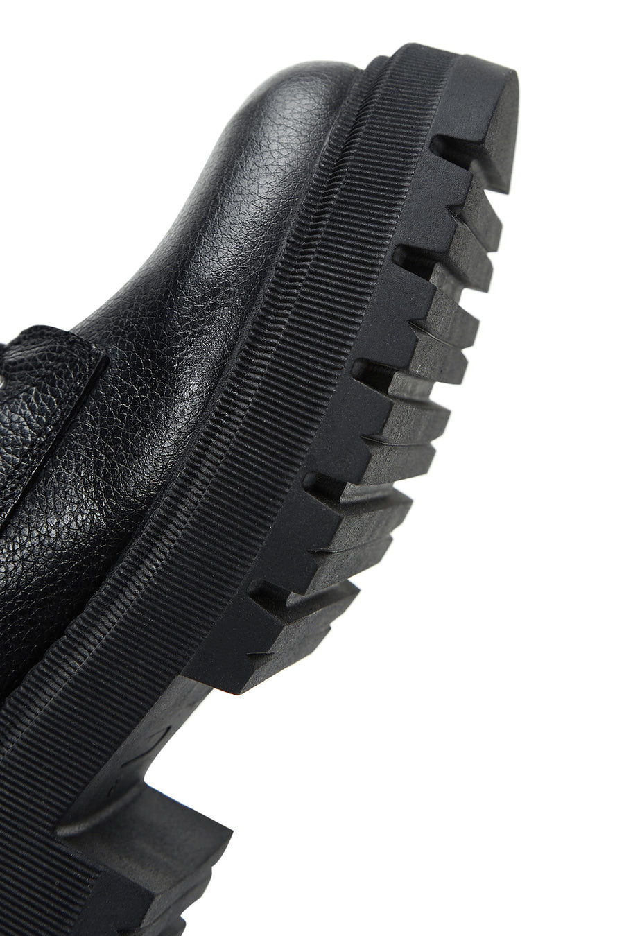 Women's Black Leather Zippered Boots