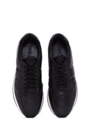 Men's Black Leather Sneaker | Derimod