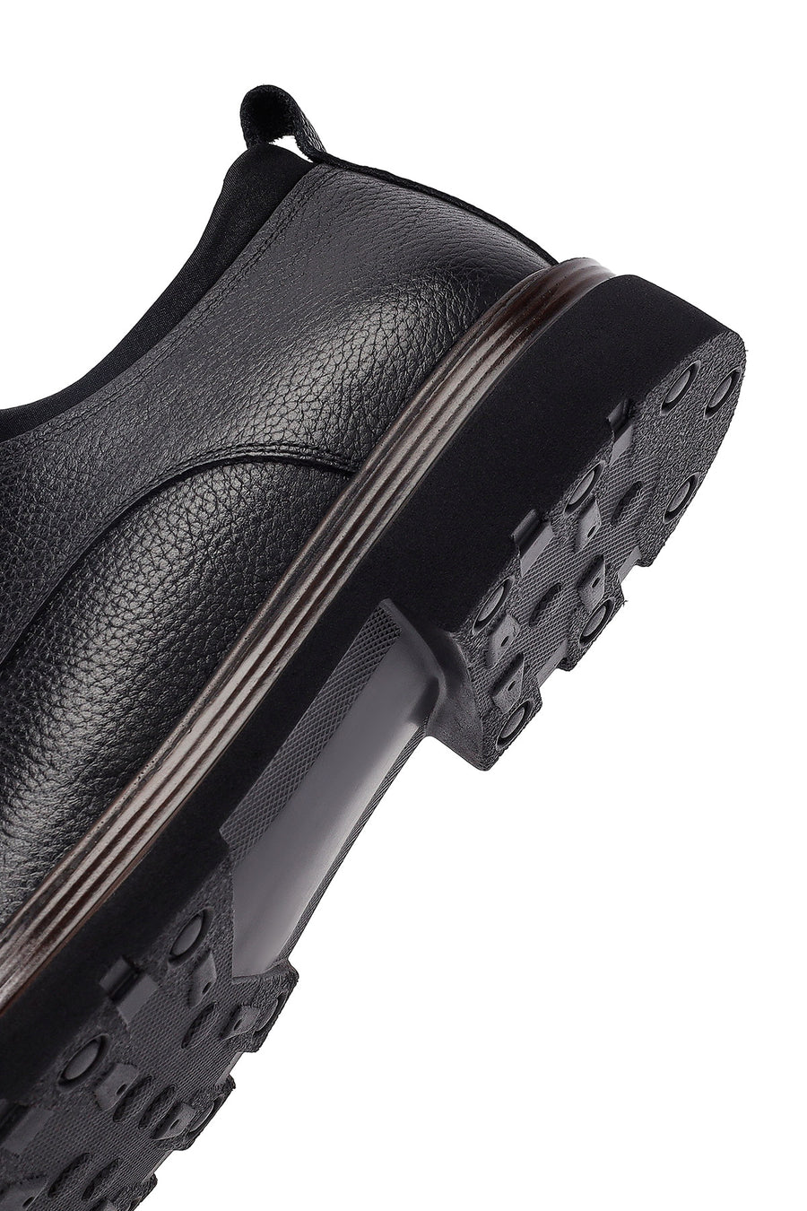 Male Black Lace-up Leather Casual Shoes