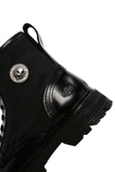 Harley Davidson Men's Black Jesus Exc Laced Leather Boots | Derimod