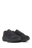 Male Gray Lace-Up Thick-Soled Fabric Sneaker | Derimod