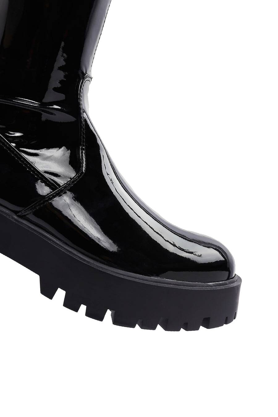 Women's Black Laptop Thick Soled Zippered Casual Boots