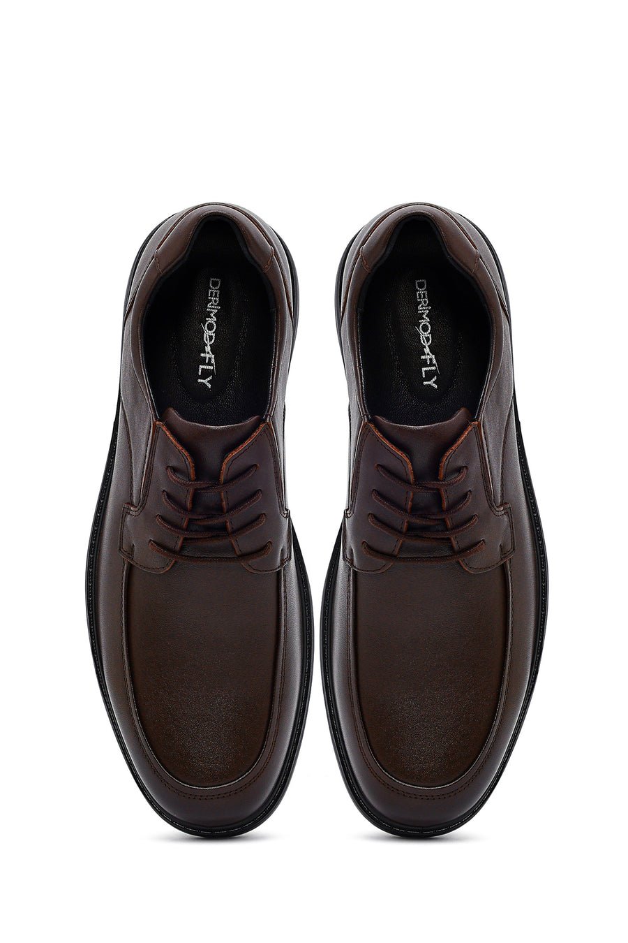 Men's Brown Lace Up Leather Casual Shoes