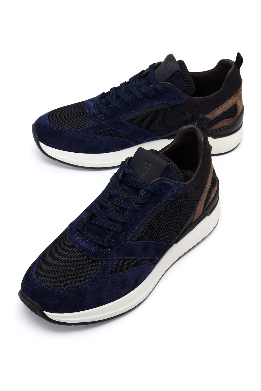 Male Navy Lace-up Leather Casual Sneaker