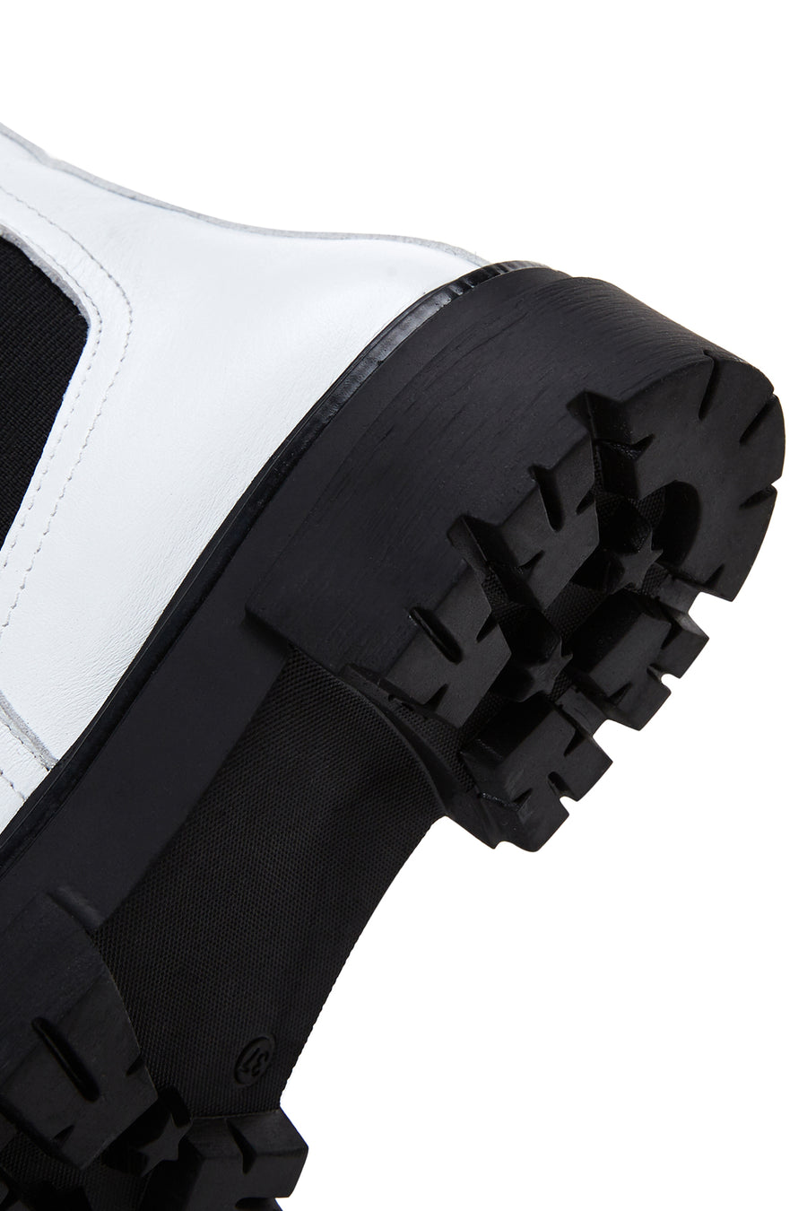 Women's White Leather Chelsea Boots