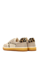 Women's Beige Lace-Up Thick-Soled Patterned Sport Shoe | Derimod