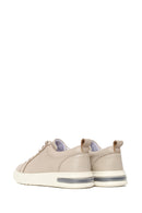 Erkek Bej Bağcıklı Deri Sneaker | Derimod