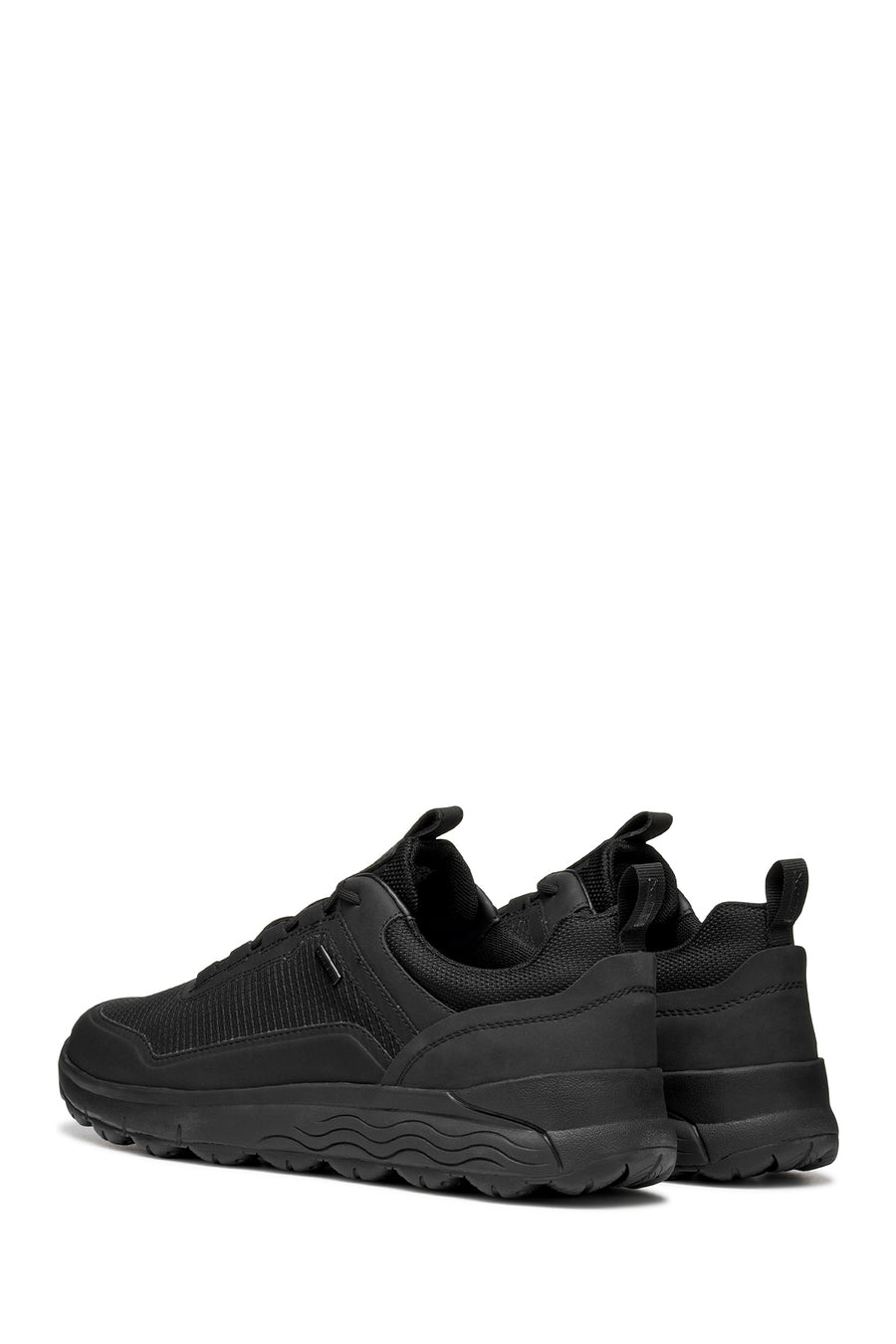 Geox Men Black U Spherica 4X4 B Abx A - Text+ Lace-Up Thick-Soled Fabric Sneaker