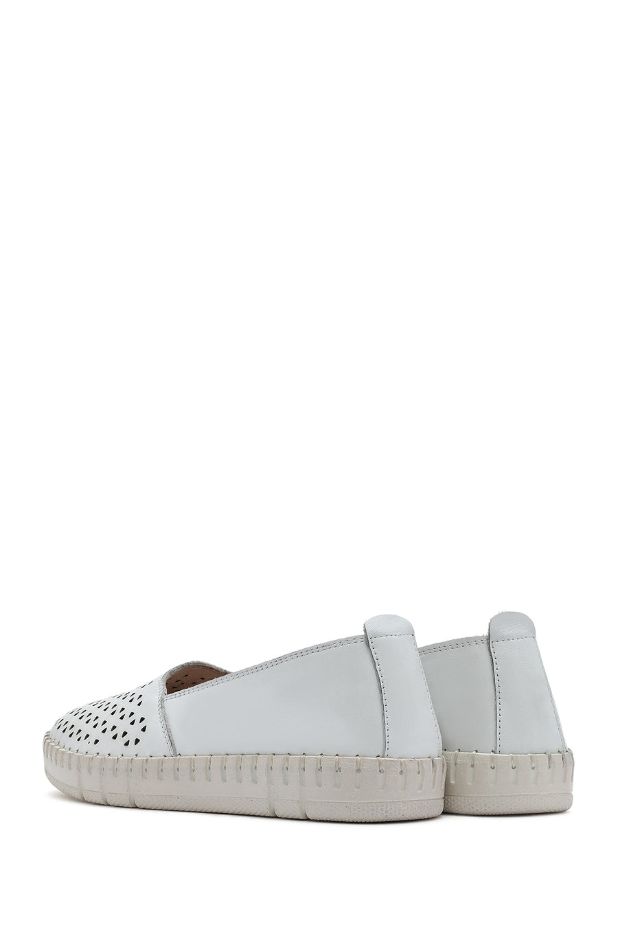 Kadın Beyaz Deri Comfort Loafer