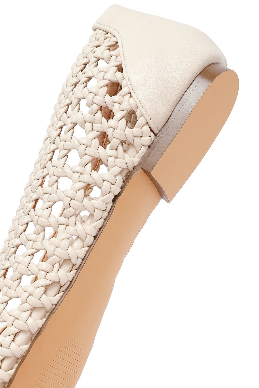 Women's Beige Knitted Ballerinas