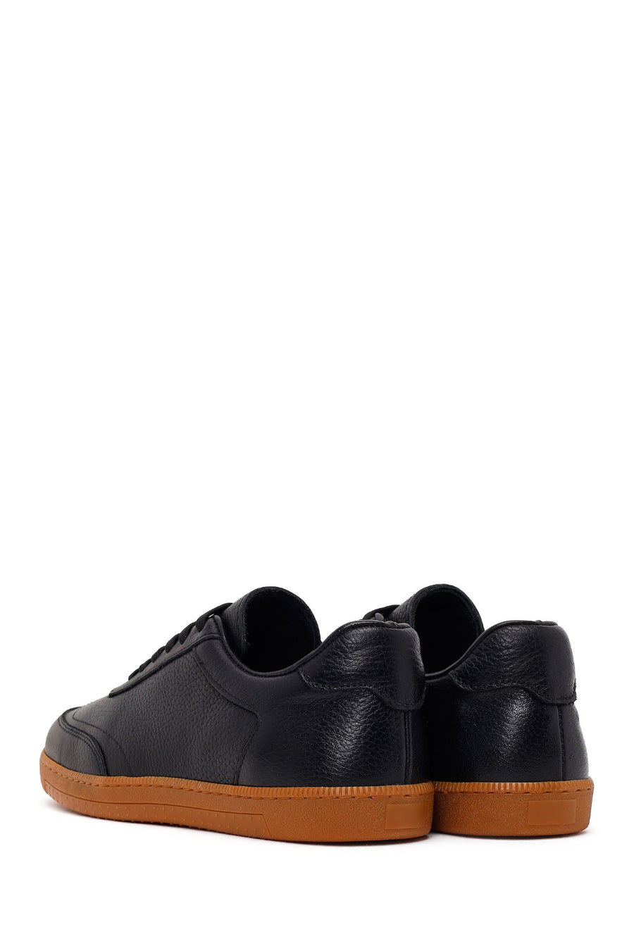 Male Black Lace-up Leather Sneaker