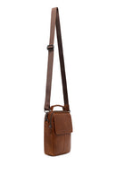 Male Brown Long Strap Leather Handbag | Derimod