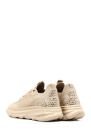 Derimod Zero Women Beige Lace-Up Thick-Soled Fabric Sneaker | Derimod