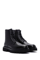 Men's Black Zippered Leather Casual Boots | Derimod
