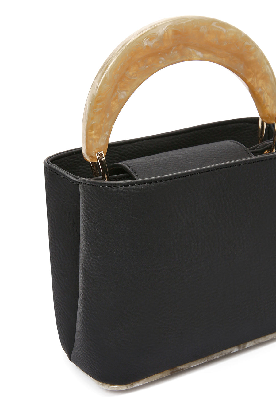 Women's Black Long Strap Mini Handbag