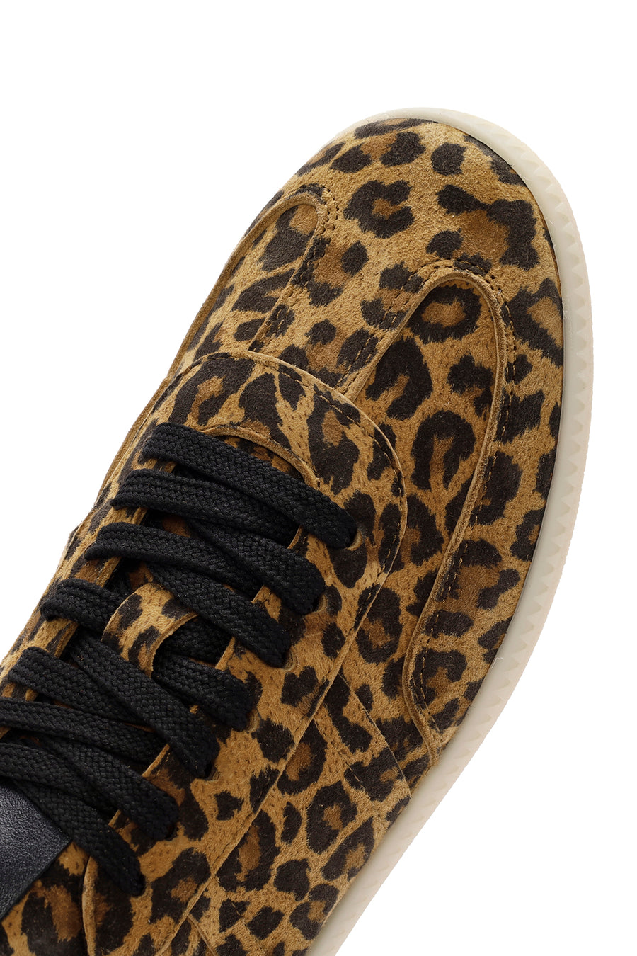 Women's Brown Lace-Up Patterned Suede Leather Sneakers