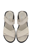 
Women's Gray Strapped Leather Sandal
 | Derimod