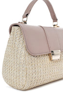 Woman Cream Long Strap Straw Underarm Bag | Derimod
