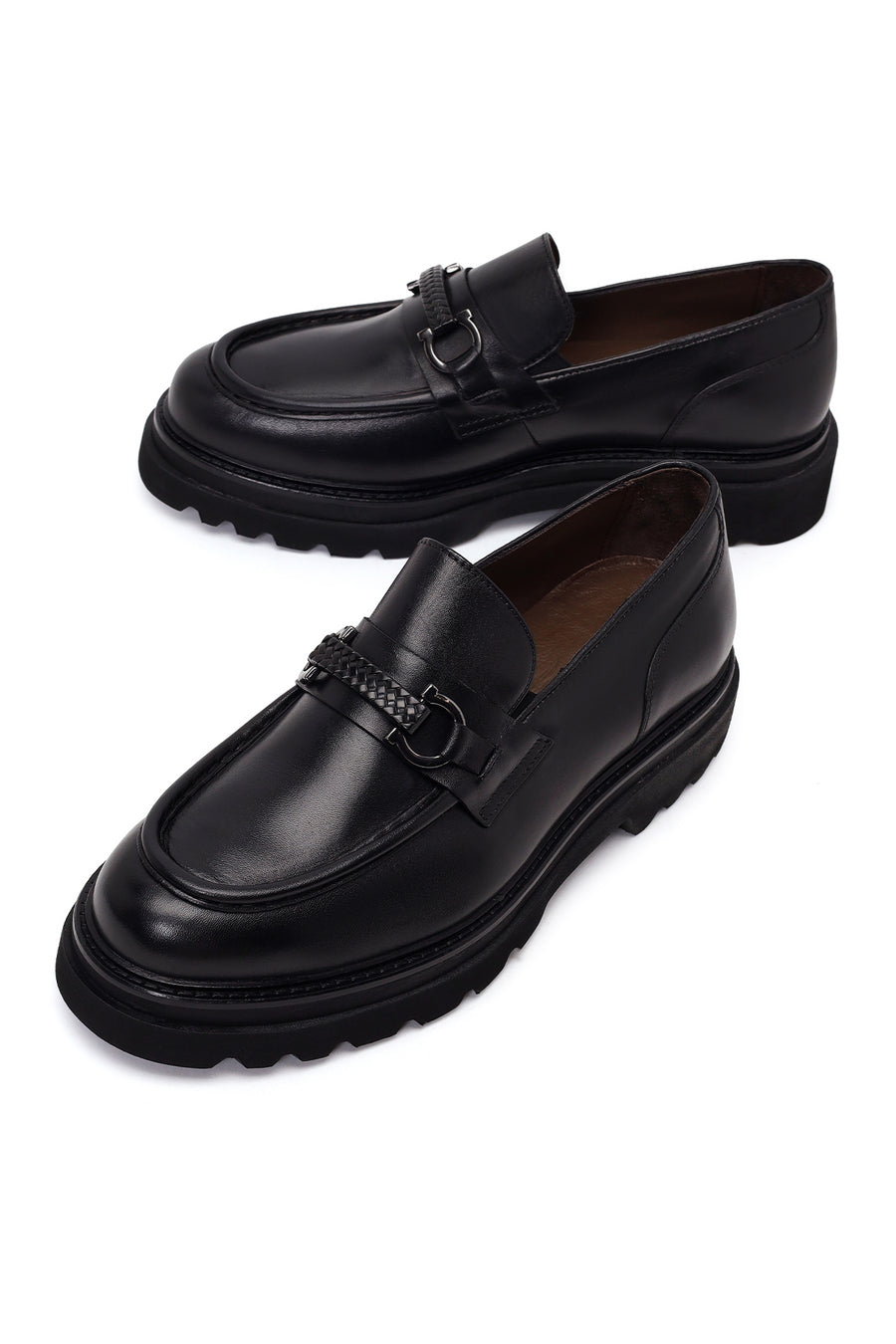 Male Black Leather Casual Loafer